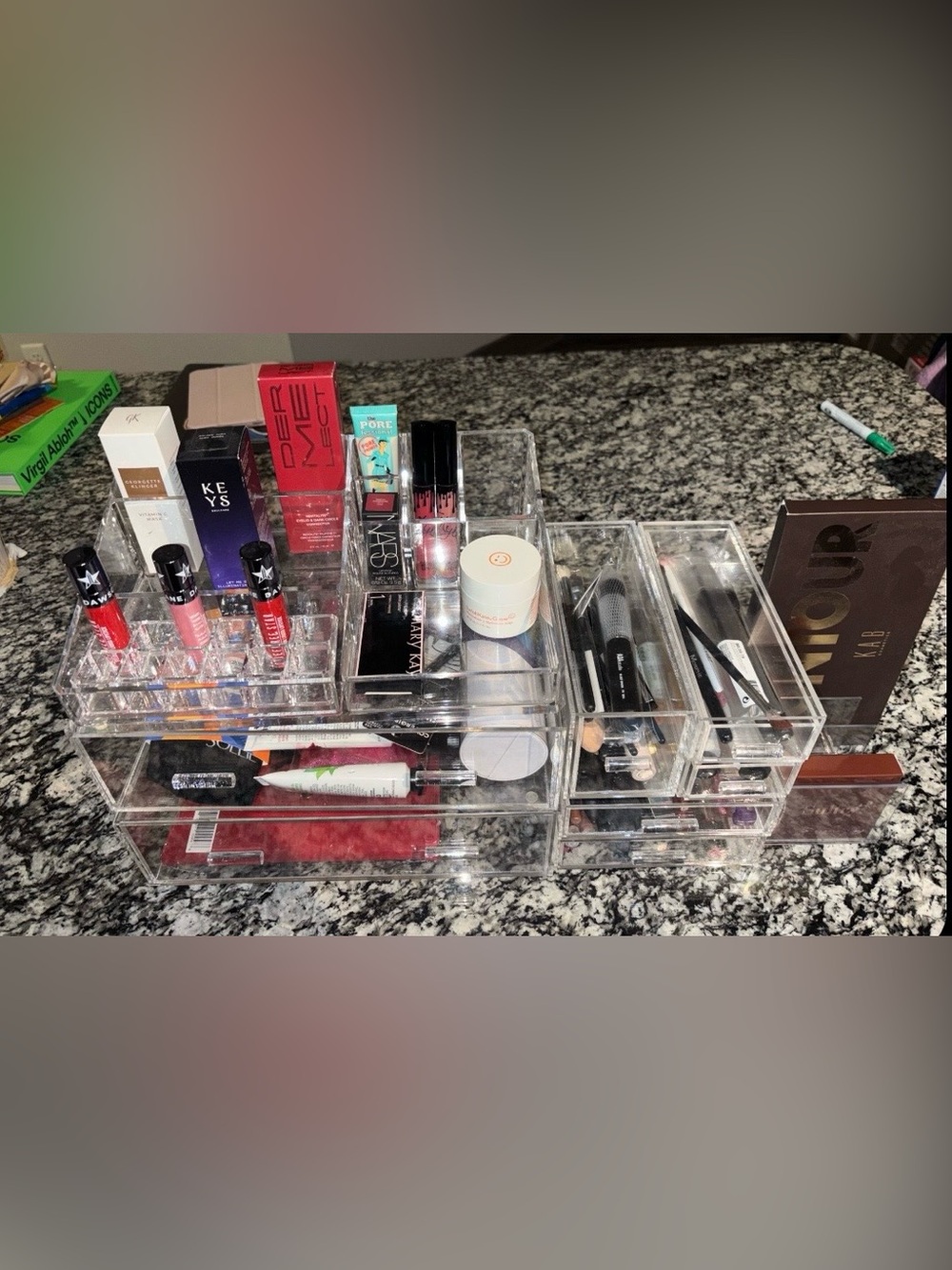 The Container Store Clear Acrylic Makeup Organizer Set (Makeup NOT included)